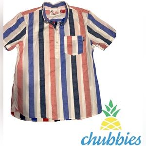 Chubbies- Men’s The Barbershop Shirtet Button Shirt- Sz M- NWOT 💈